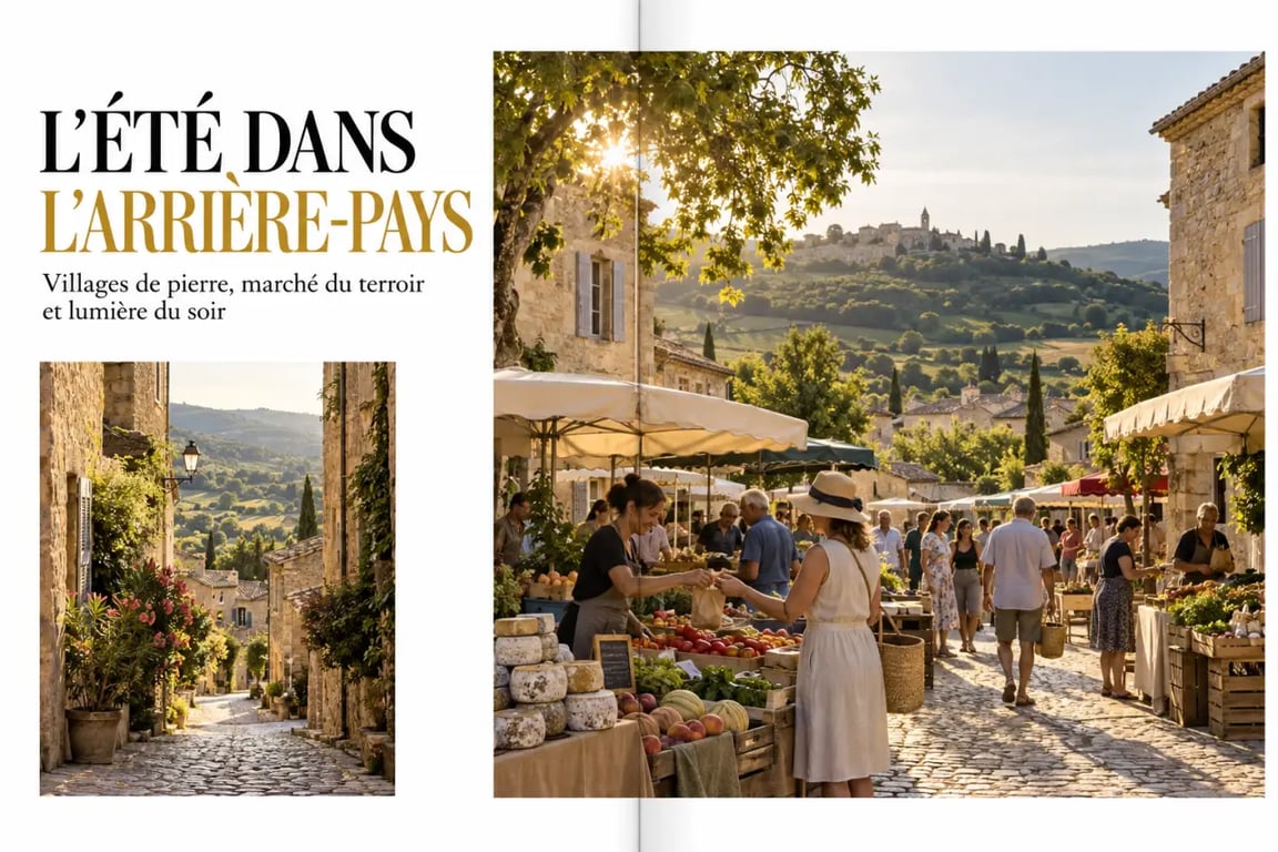 Été en France dans un village de pierre de l’arrière-pays