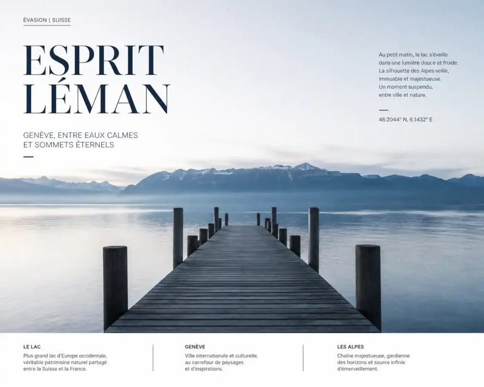 Lac Léman à Genève, étape clé d'une offre voyage suisse