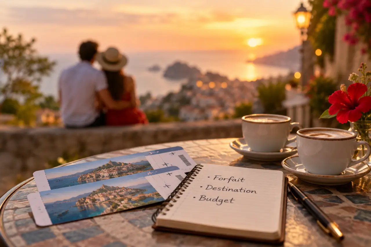 Un week-end en amoureux tout compris pas cher repose sur trois choix : forfait, destination et budget