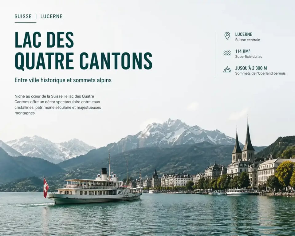 Lac des Quatre Cantons à Lucerne, destination phare des offres voyage suisse