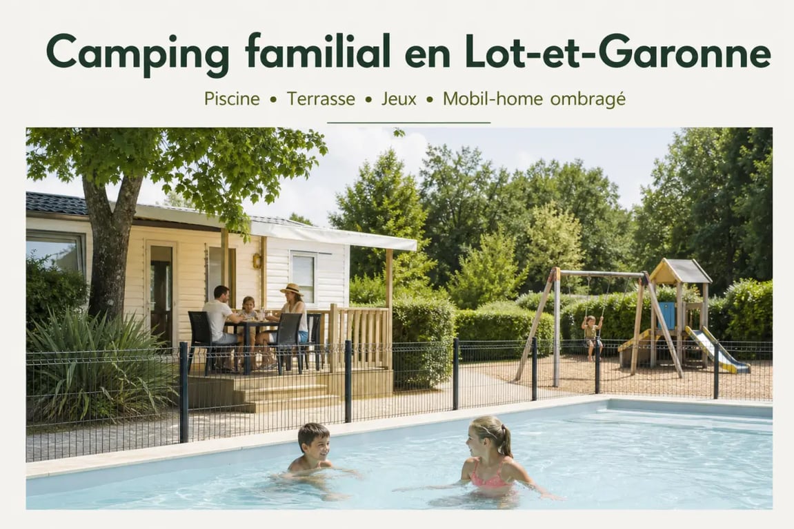 Vacances lot et garonne camping en famille près de la piscine
