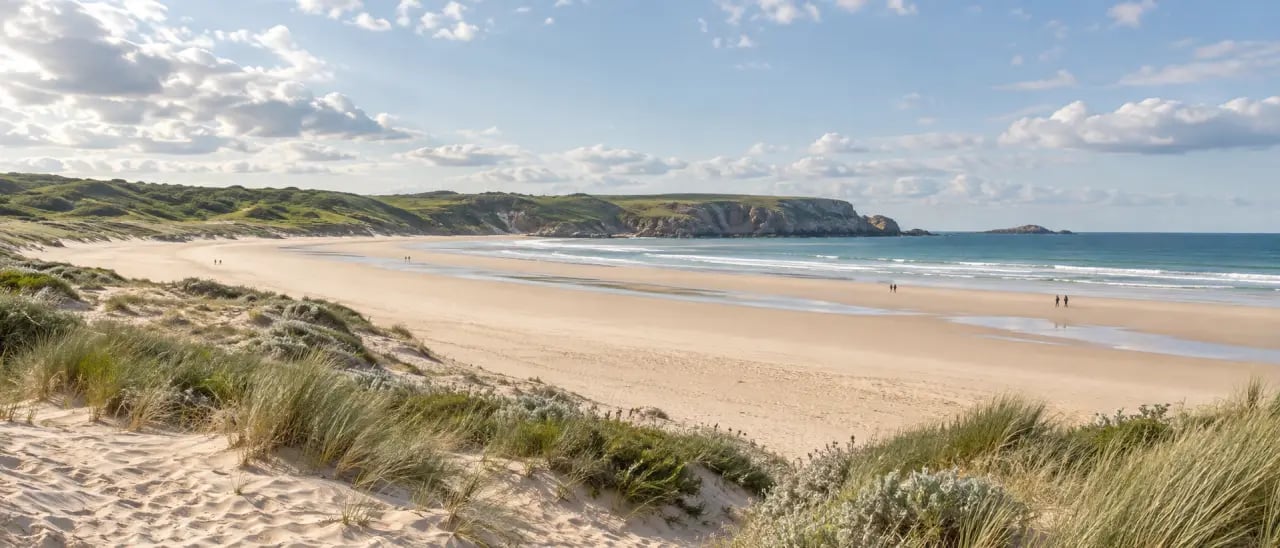 Plage Côte d’Armor des Sables-d’Or-les-Pins à Fréhel et ses dunes